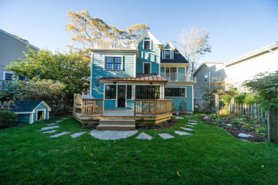 Idée de décoration pour une façade de maison victorienne.