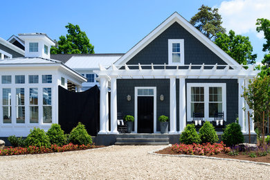 Example of a beach style exterior home design in DC Metro