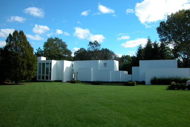 Example of a minimalist exterior home design in New York