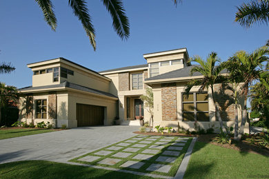 Mediterranean house exterior in Miami.