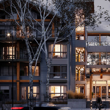 Residential community in Marine Drive District in North Vancouver.