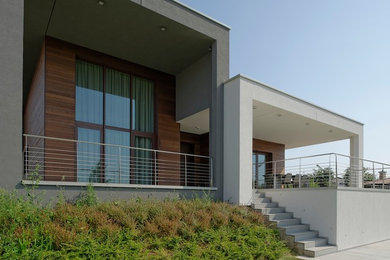 Exempel på ett stort modernt hus