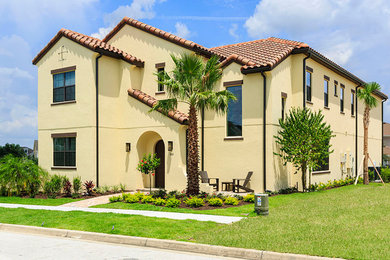 This is an example of a mediterranean house exterior in Orlando.