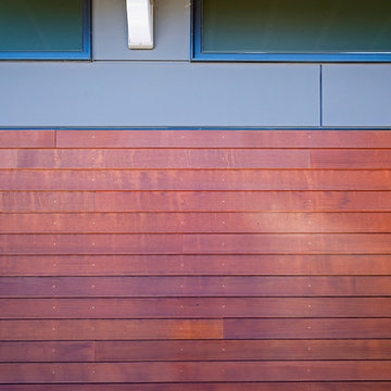 Richly stained Amber Cedar siding