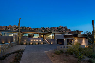 Contemporary exterior home idea in Phoenix