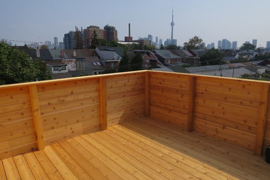 Rooftop Cedar Deck Installation by Toronto Roofing.ca in the Annex