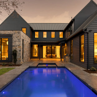 Inspiration for a country exterior home remodel in Dallas