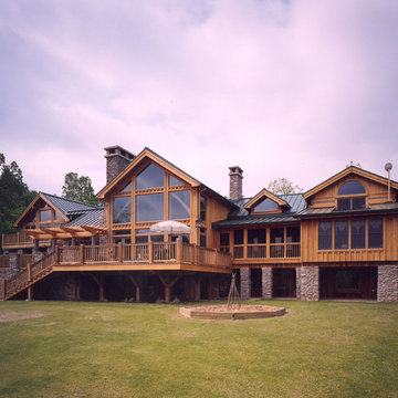 Rural Indiana log cabin addiiton & renovation