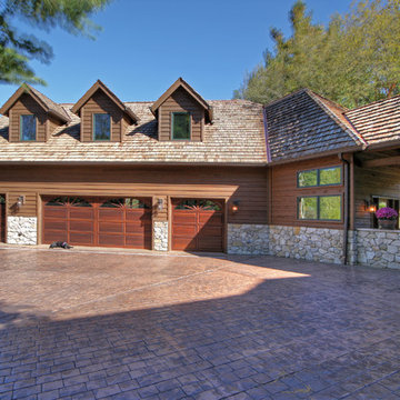 Rustic Garage Addition with Breezeway
