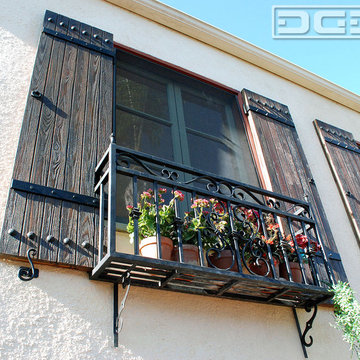 Rustic Spanish Shutters Designed and Crafted to Suite this Spanish Style Home!