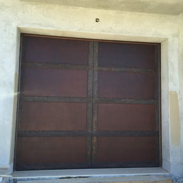 Rustic Wood and Metal Garage Doors Scottsdale, AZ
