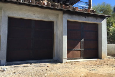 Rustic Wood and Metal Garage Doors Scottsdale, AZ