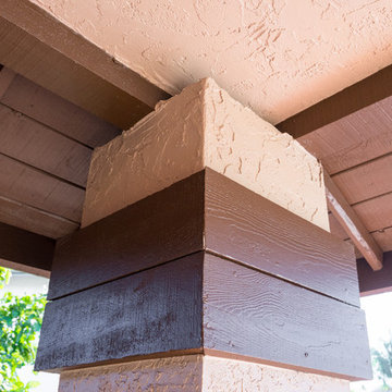 Exterior Home Soffit and Post Paint in San Marcos