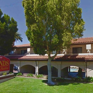 Inspiration for a mediterranean exterior home remodel in San Luis Obispo