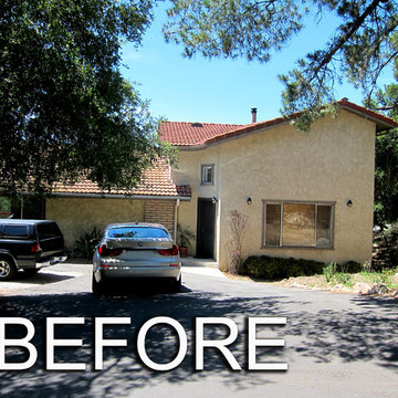 Santa Barbara Spanish house Before and After photo