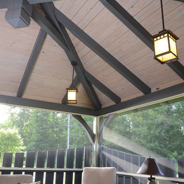 Screened In Heavy Timber Pavilion in East Tennessee