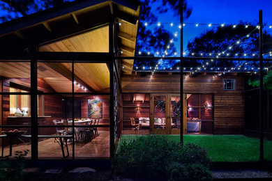 Inspiration for an eclectic exterior home remodel in Austin