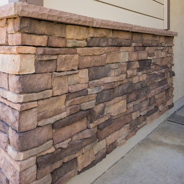 Exterior Remodel with Stacked Stone Siding