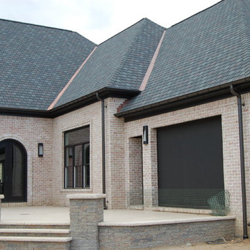 Seamless Aluminum Half Round Gutters in Dark Bronze