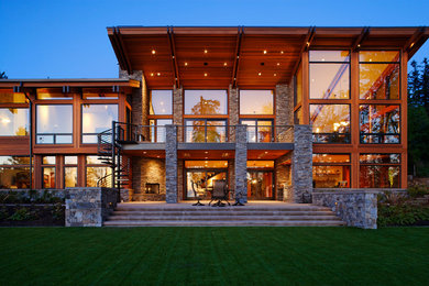 Inspiration for a contemporary exterior home remodel in Seattle