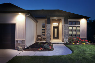 Transitional exterior home photo in Omaha