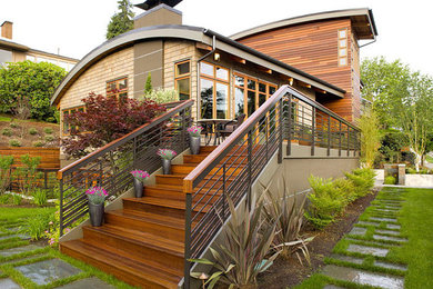 Inspiration for a contemporary house exterior in Seattle.