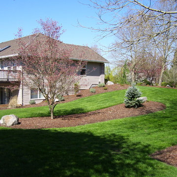 Side view of daylight basement home