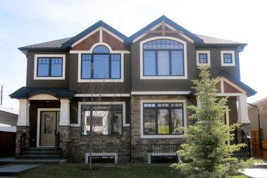 Example of an exterior home design in Calgary