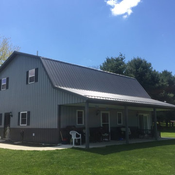 Silver Metal Roof on Gambrel-Style Home