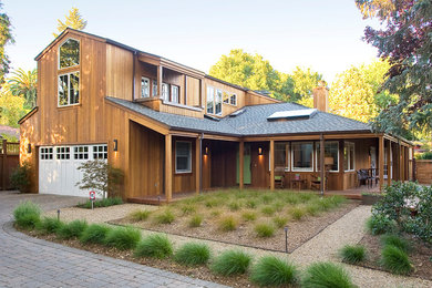 Example of a transitional exterior home design in San Francisco