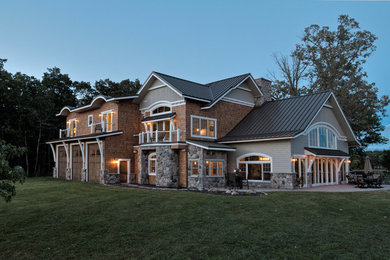 This is an example of a beach style house exterior in Minneapolis.