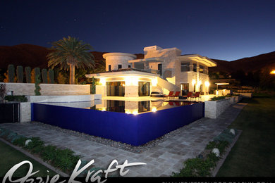 Mediterranean exterior home idea in Las Vegas