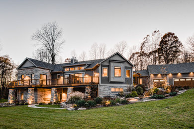Inspiration for a craftsman exterior home remodel in Indianapolis
