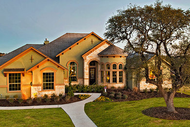 Example of a southwest exterior home design in Houston