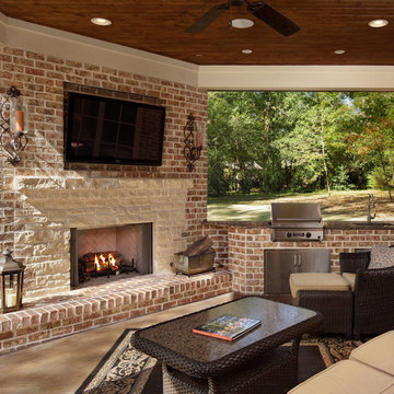 Spalding Tudor Brick Home featuring Sugarcane Brown Stone - South Carolina