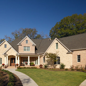 Spalding Tudor Brick Home featuring Sugarcane Brown Stone - South Carolina