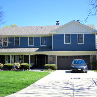 75 Beautiful Blue Split-Level Exterior Home Pictures & Ideas - February ...