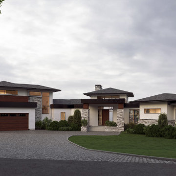 Springbank Hill - Modern Prairie Bungalow - Front