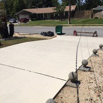 Stained Concrete: Driveway, Pool Deck, Patio, Sidewalks.