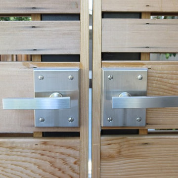 Stainless Steel Contemporary Alta Gate Latch - Close Up