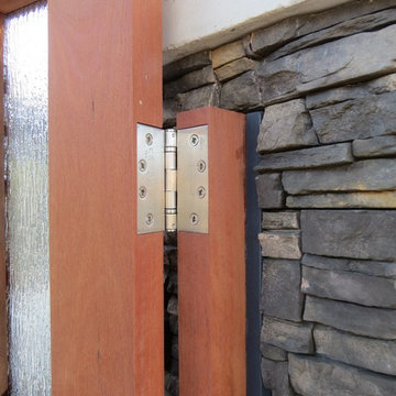 Stainless Steel Heavy Duty Gate Hinges on Courtyard Double Gates
