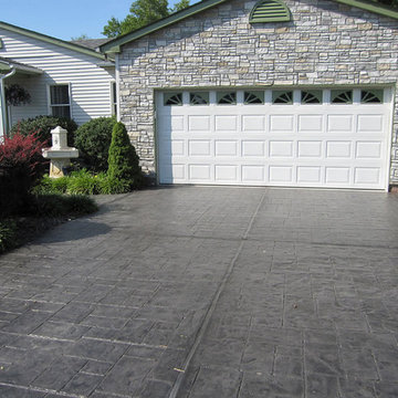 Stamped Concrete Driveway - Overlay