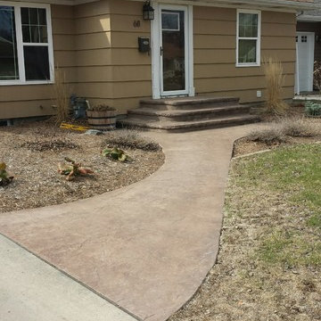 Stamped Concrete Stairs and Walkway