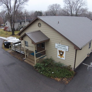 Standing seam Metal Roof on a Church building