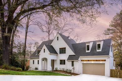 Example of a transitional exterior home design in Atlanta