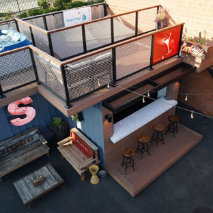 Idée de décoration pour une façade de maison container urbaine.