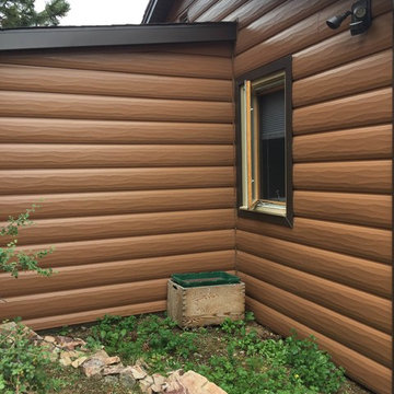 Steel Log Siding Install in Red Feather, CO