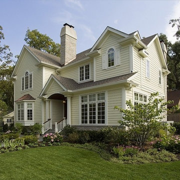 Stone and Cedar Sided New England Tradition in Wilmette