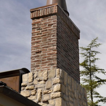 Stone Base with Brick Chimney