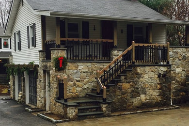 Stone Remodel with Artisanal Railings